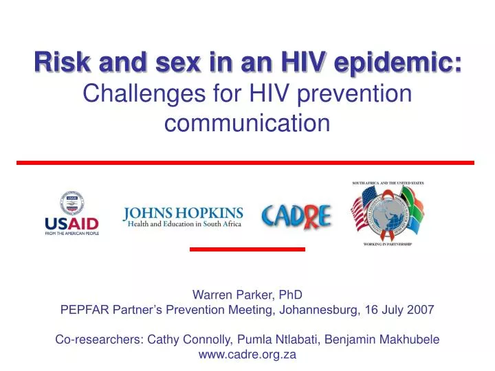 Ppt Risk And Sex In An Hiv Epidemic Challenges For Hiv Prevention Communication Powerpoint