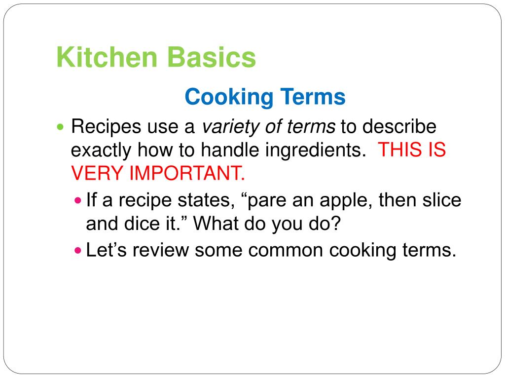 PPT - Kitchen Basics PowerPoint Presentation, free download - ID:1464963