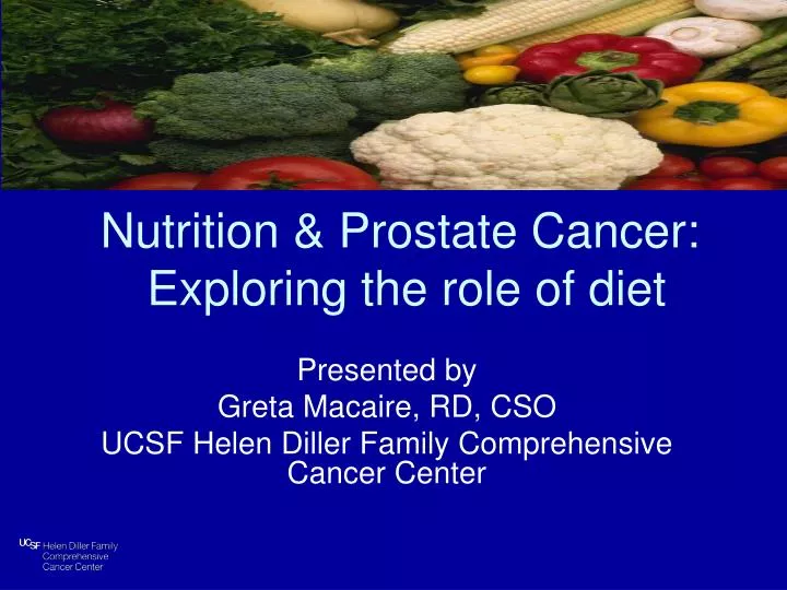 Prostate cancer and diet