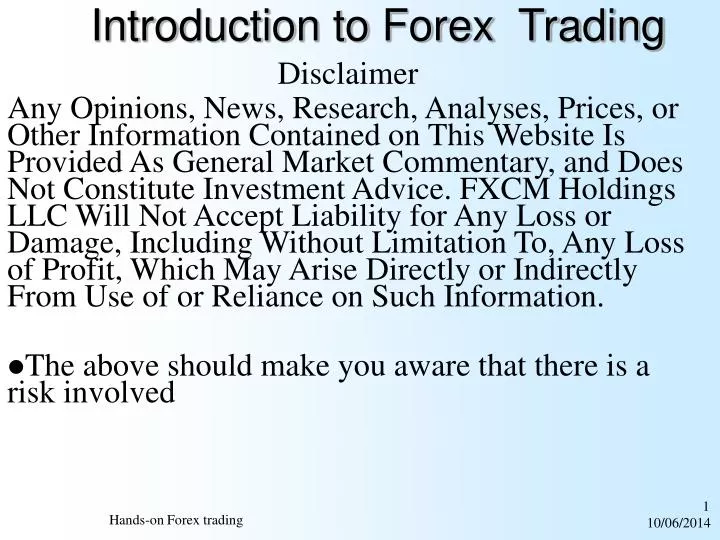 PPT - Introduction to Forex Trading PowerPoint Presentation, free download  - ID:1465194