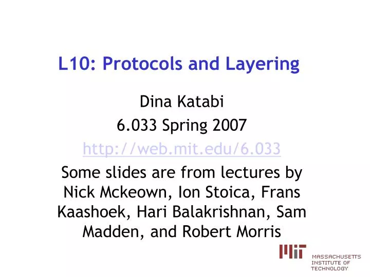 l10 protocols and layering n.