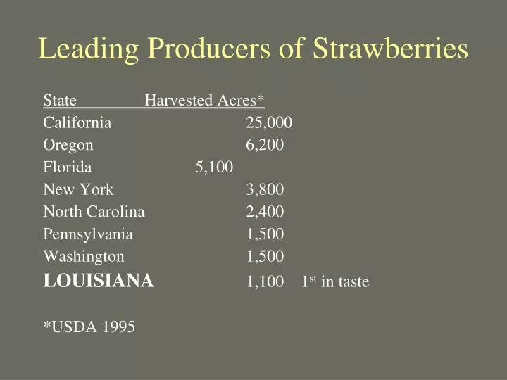 leading producers of strawberries n.