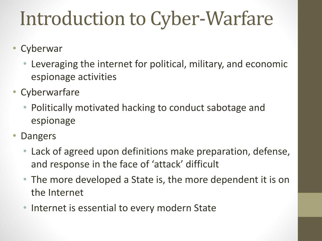 cyber warfare essay