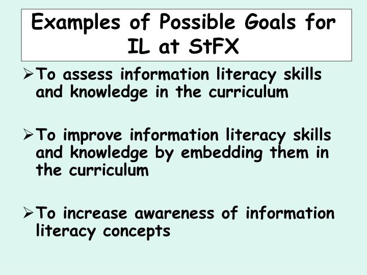 information literacy examples
