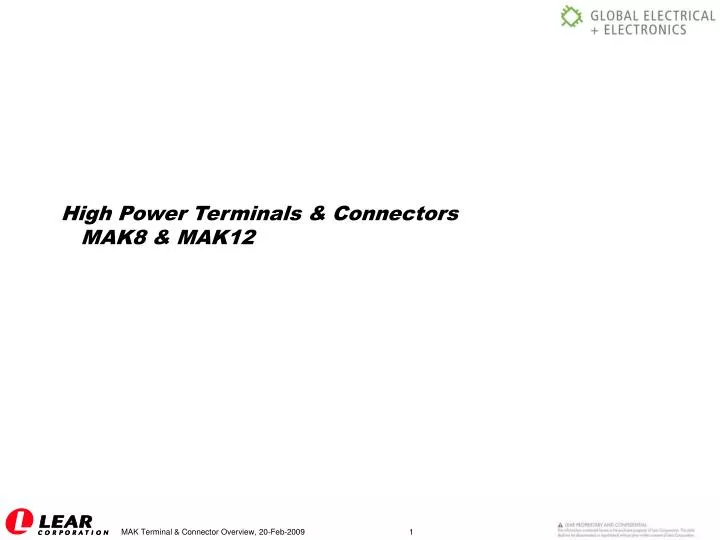 high power terminals connectors mak8 mak12 n.