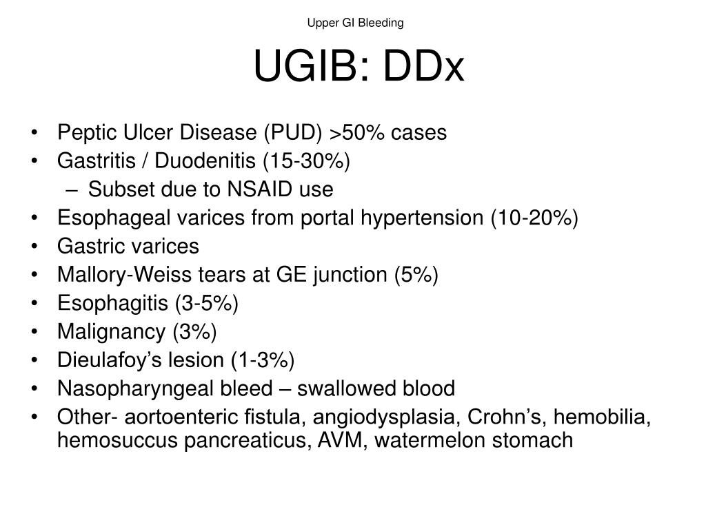 PPT Upper GI Bleeding PowerPoint Presentation, free download ID1467728