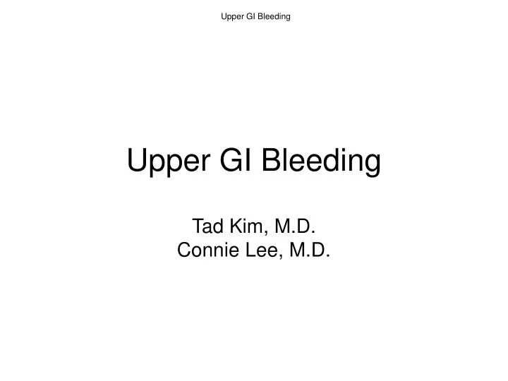 upper gi bleeding n.