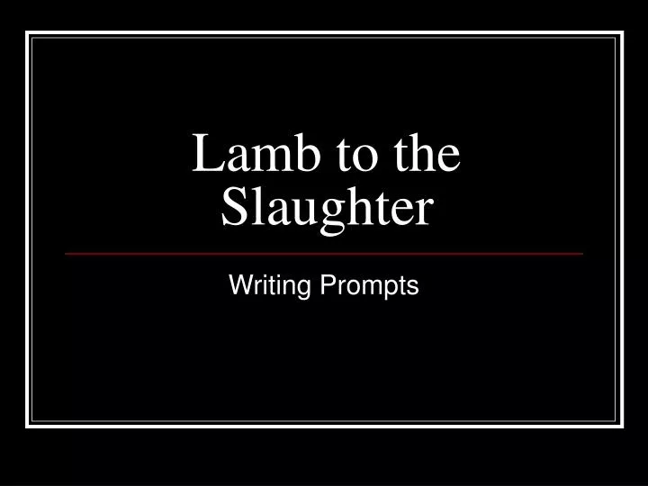 lamb to the slaughter n.