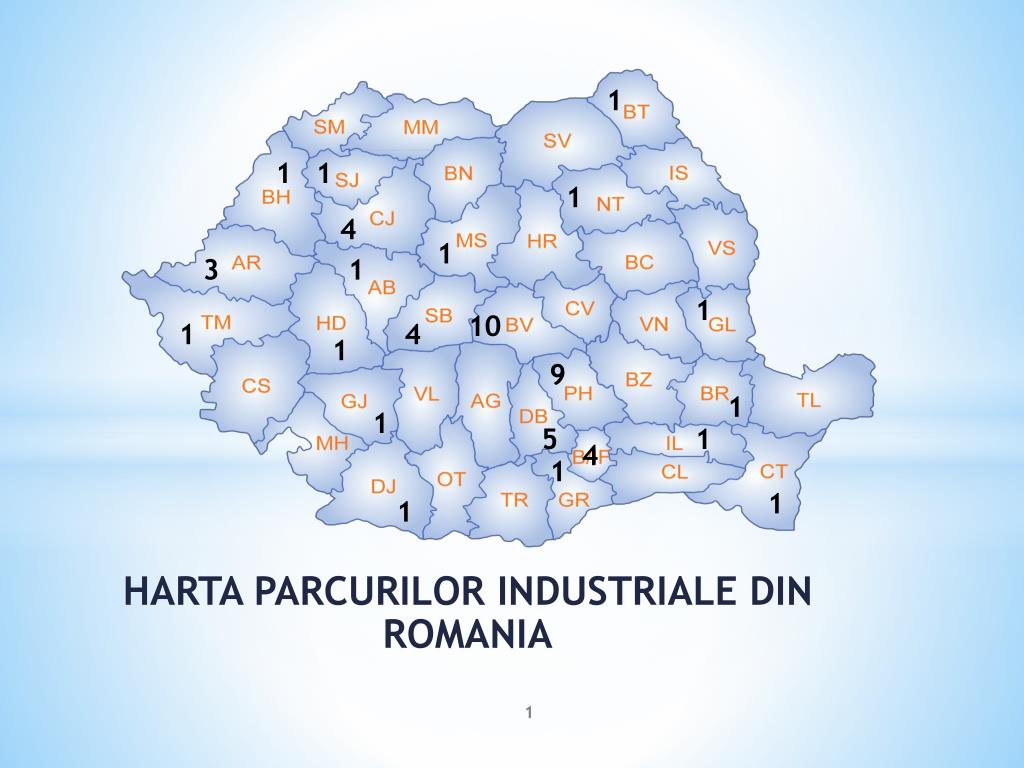 Ppt Harta Parcurilor Industriale Din Romania Powerpoint