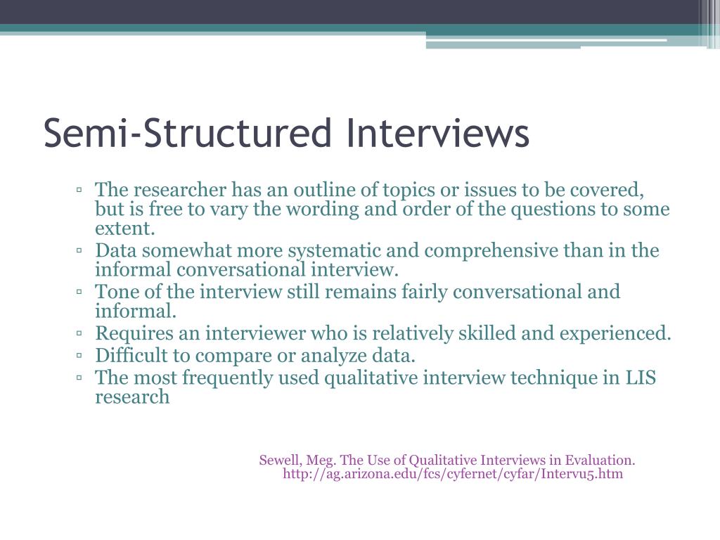 semi structured interviews in qualitative research