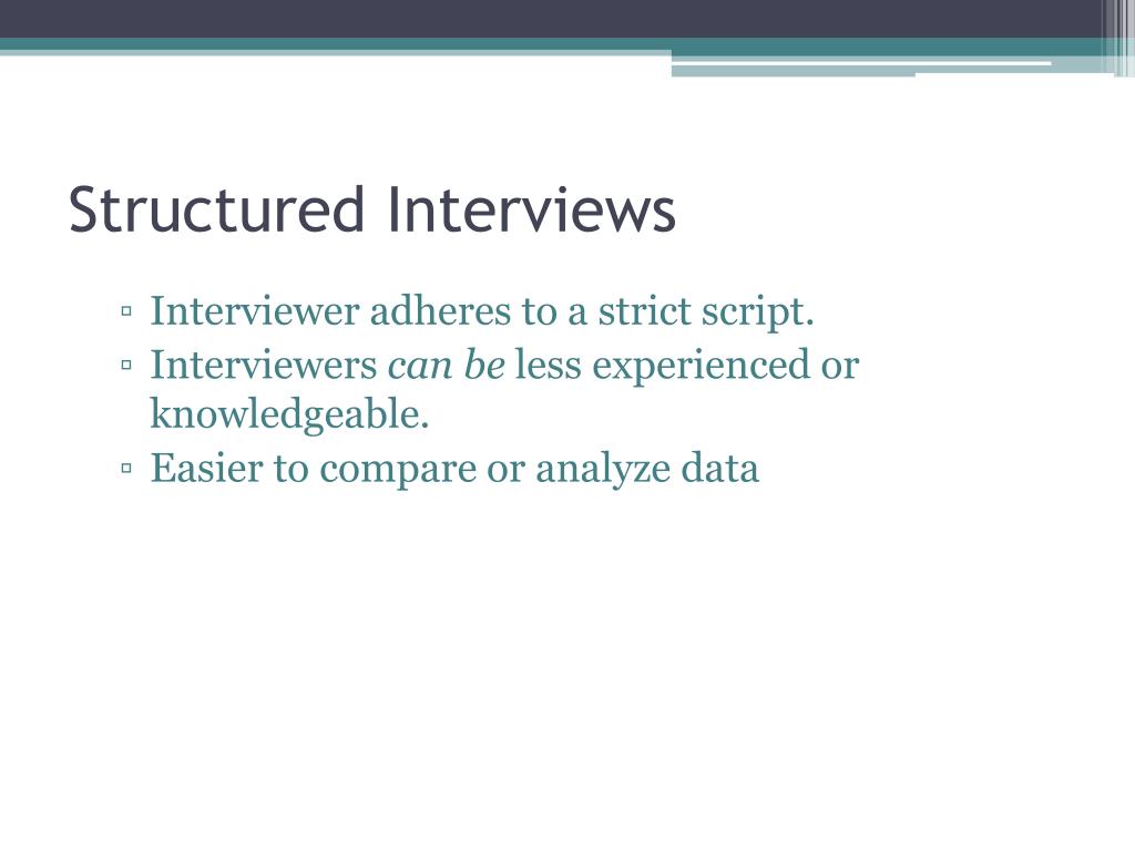 structured interviews qualitative research