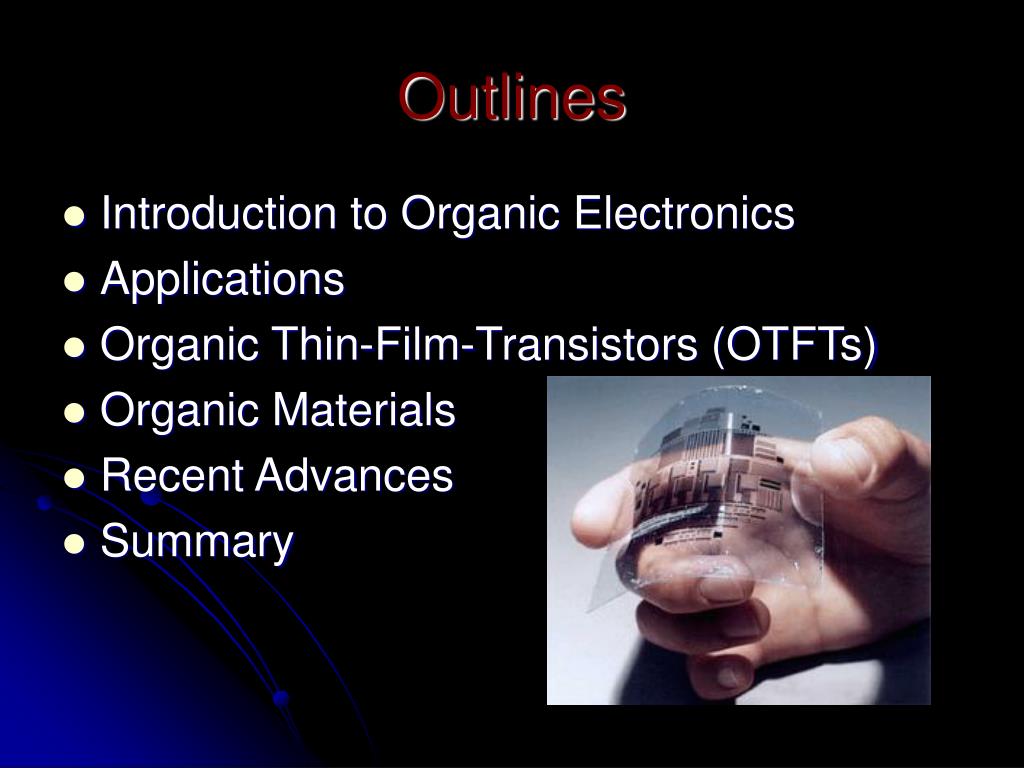 Organic Electronics PowerPoint Presentation free download Circuit Diagram