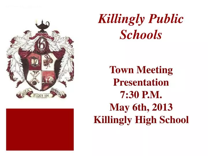 PPT Killingly Public Schools PowerPoint Presentation free download