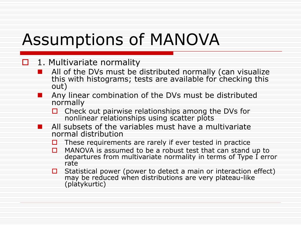 PPT - MANOVA: Multivariate Analysis Of Variance PowerPoint Presentation ...