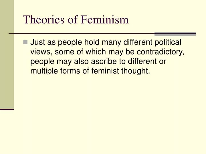 Ppt Theories Of Feminism Powerpoint Presentation Free Download Id1470108 