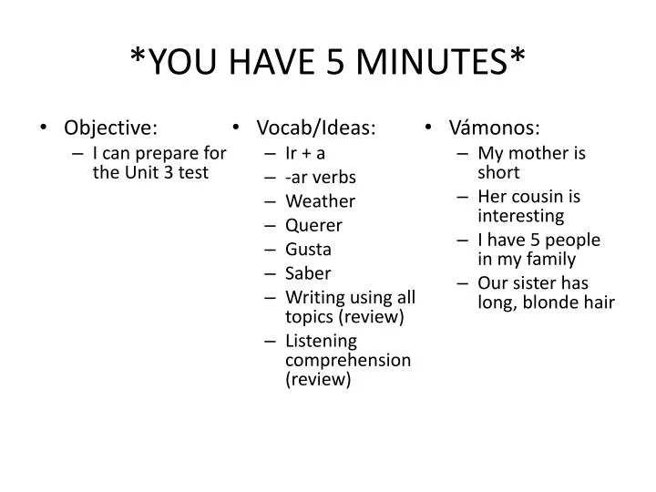 you have 5 minutes n.
