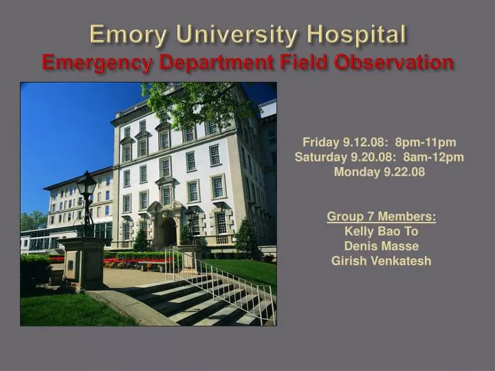 emory university hospital emergency department field observation n.