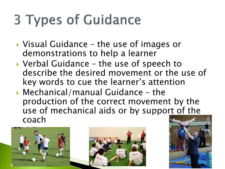 Examples Of Mechanical Guidance In Sport