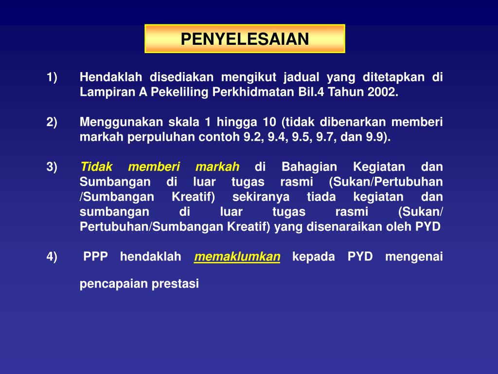 PPT - TAKLIMAT PENYELARASAN PENILAIAN PRESTASI TAHUN 2011 JABATAN 