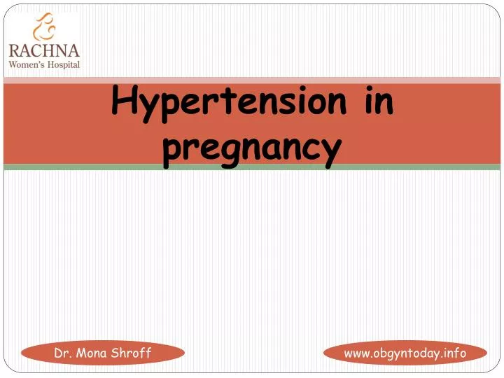 hypertension in pregnancy n.