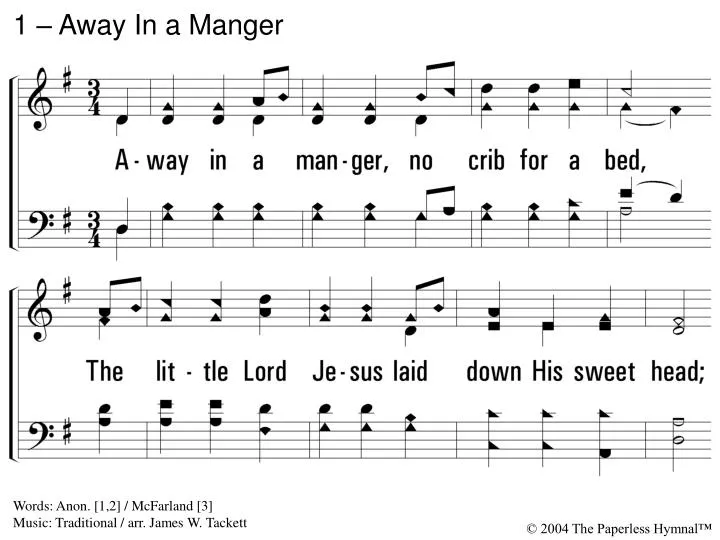Ppt 1 Away In A Manger Powerpoint Presentation Free Download