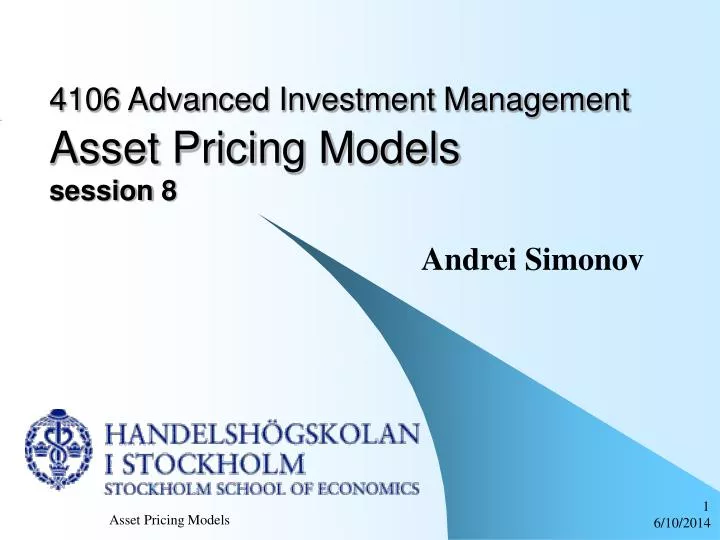 investment models ppt