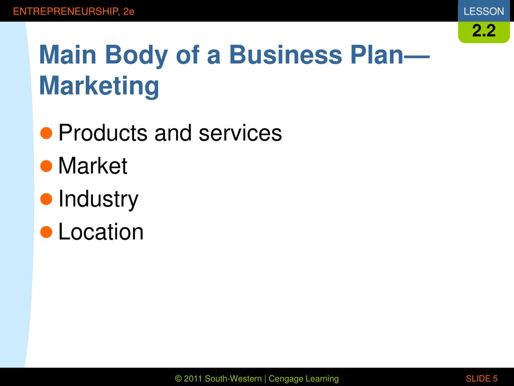 the business plan for the body