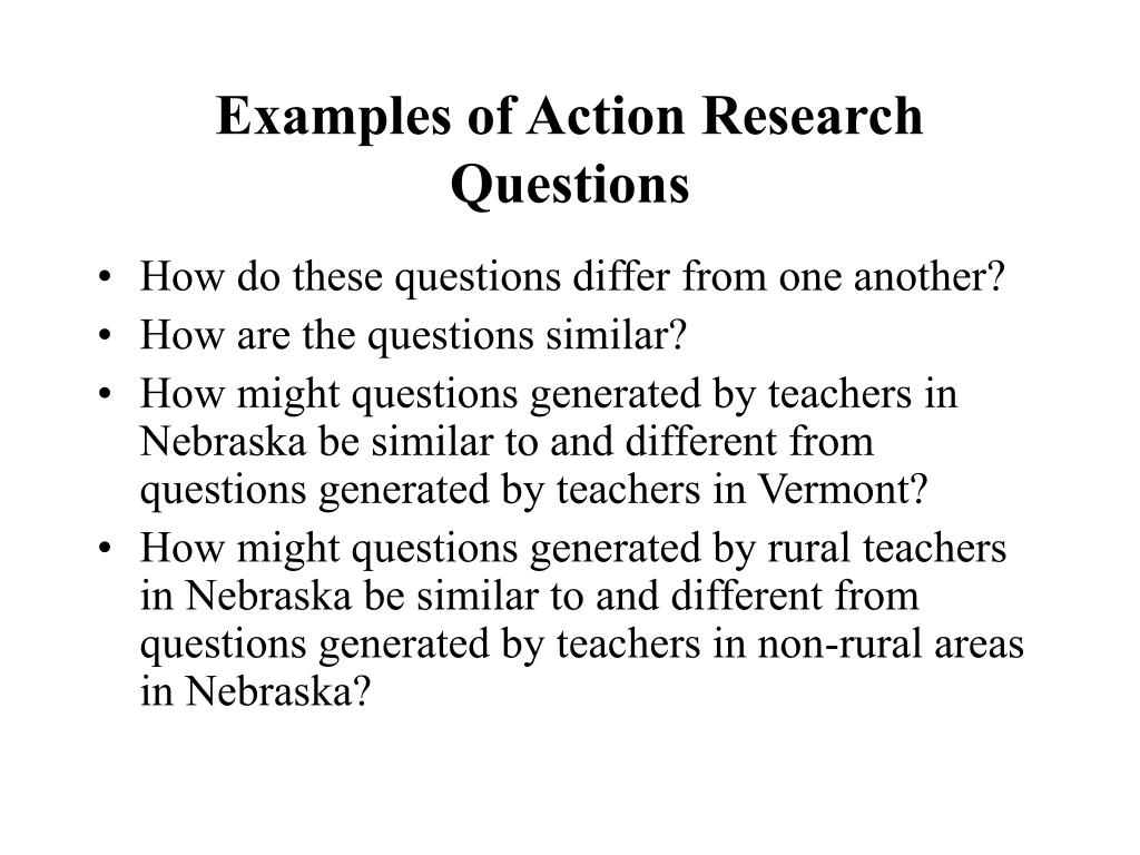 examples of action research topics in english