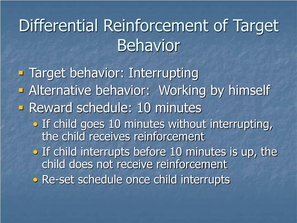 differential reinforcement of alternative behavior examples