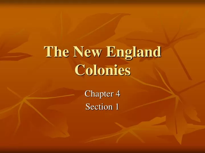 new england colonies presentation