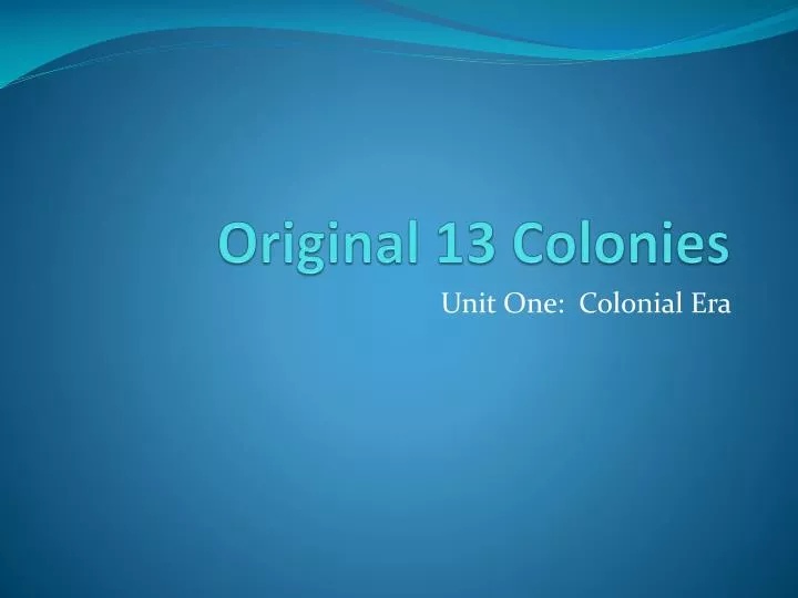 original 13 colonies n.