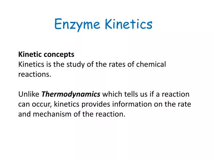 enzyme kinetics n.