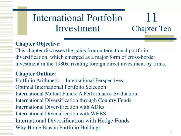 international portfolio investment n.