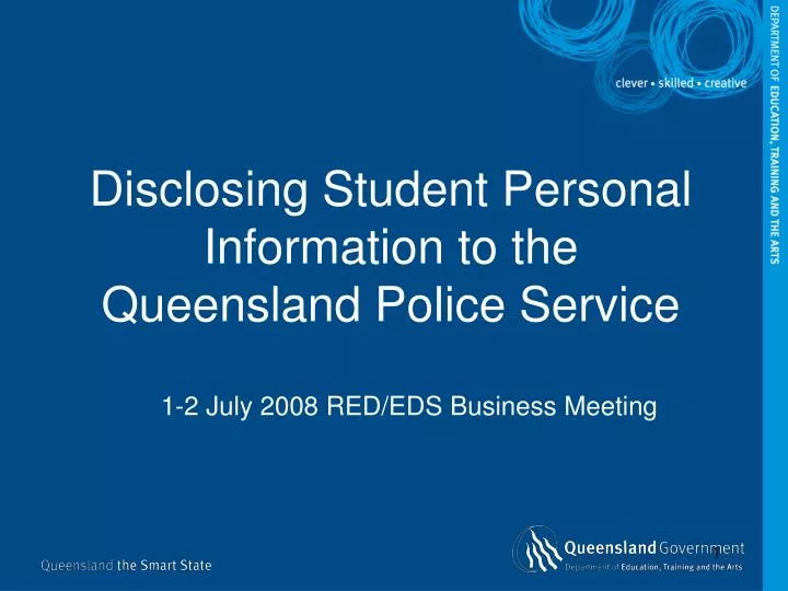disclosing student personal information to the queensland police service n.