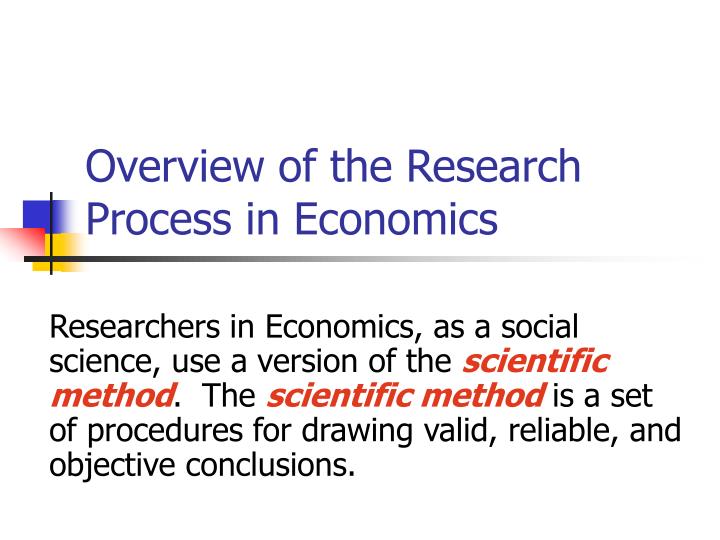 overview of the research process in economics n.