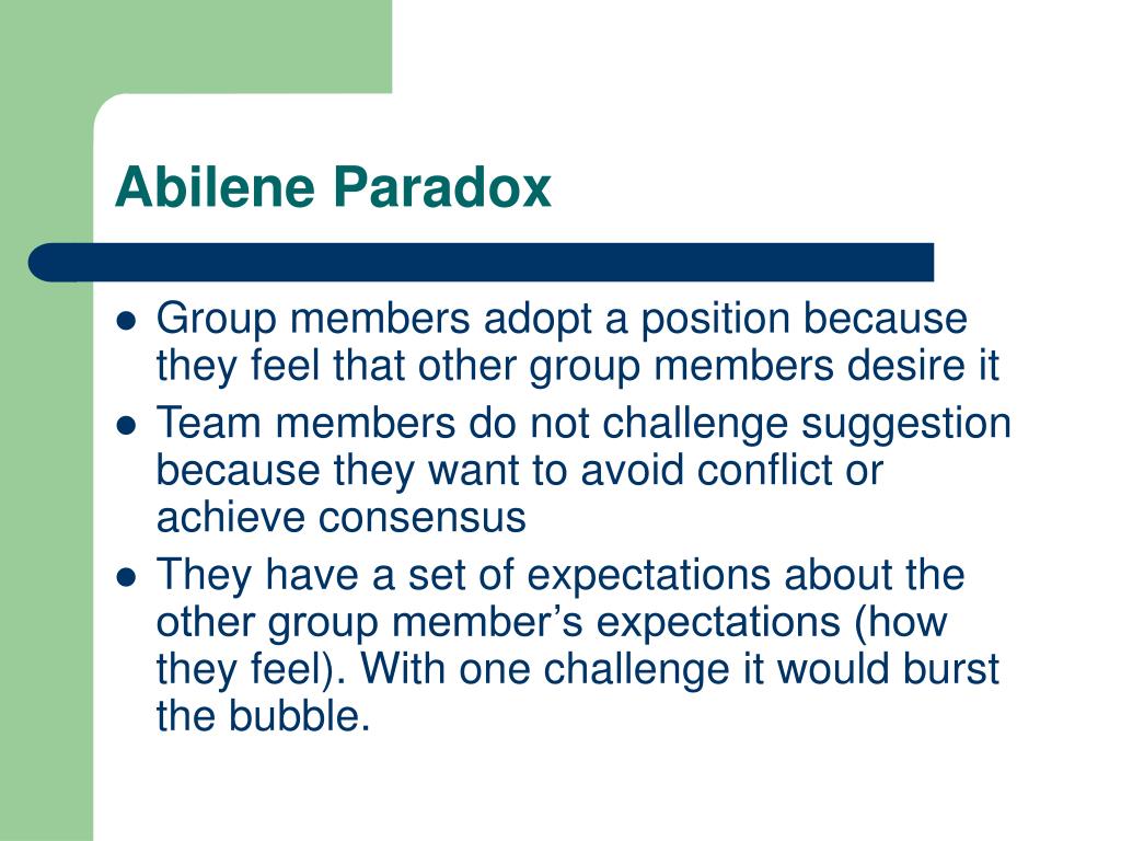 PPT Abilene Paradox PowerPoint Presentation, free download ID1478732