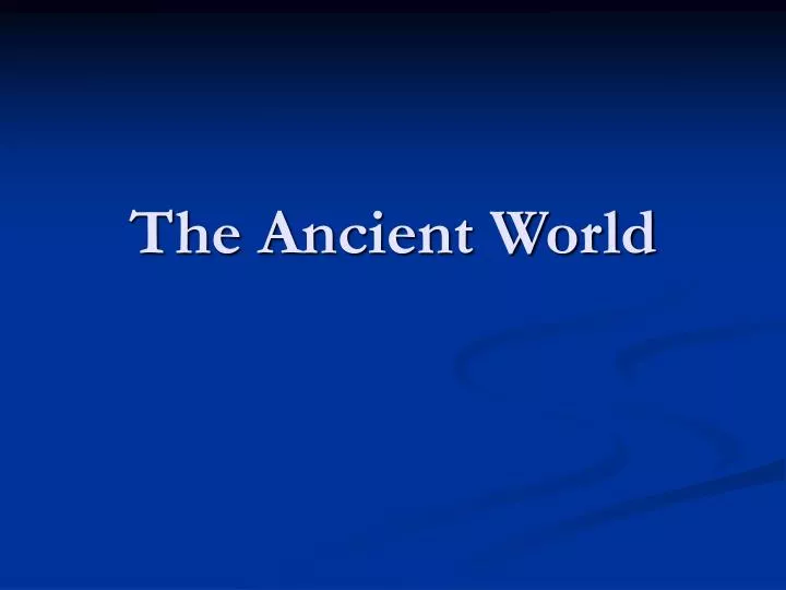 the ancient world n.