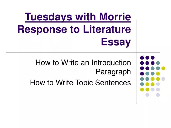 tuesdays with morrie compare and contrast