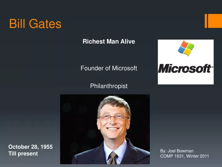 bill gates biography ppt