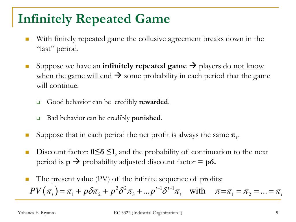 finitely repeated game real life example