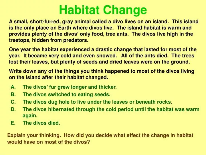 habitat change n.