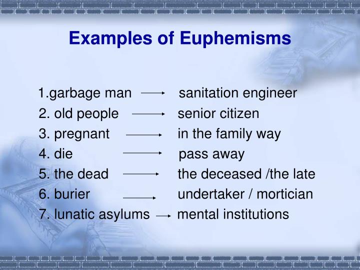 Examples of Euphemism
