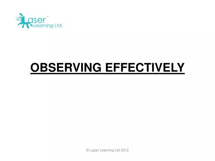 observing effectively n.