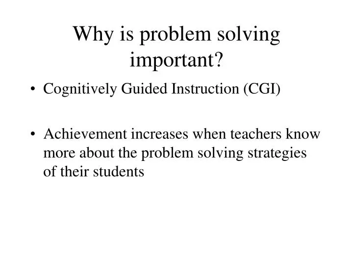 why is problem solving important skill