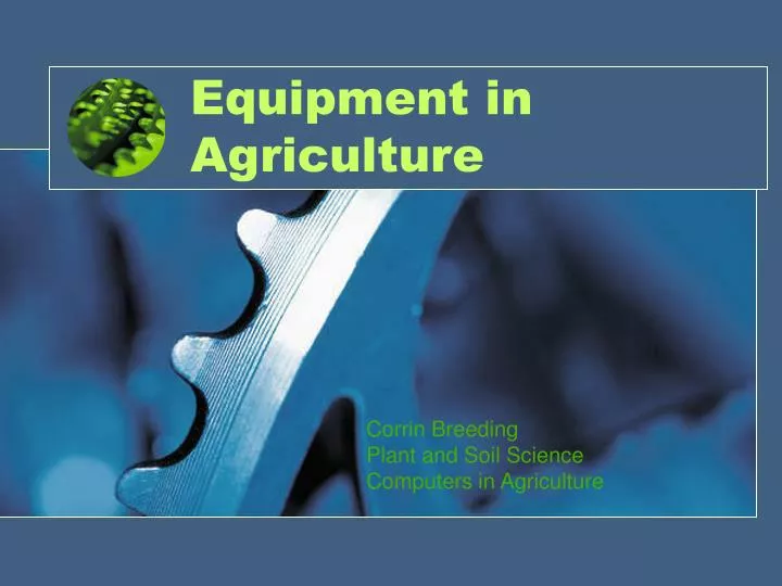 equipment in agriculture n.