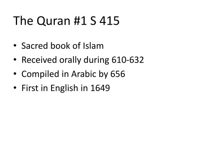 the quran 1 s 415 n.