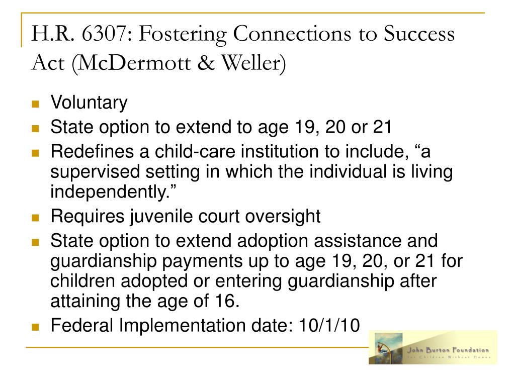 PPT AB 12 California Fostering Connections to Success Act Policy