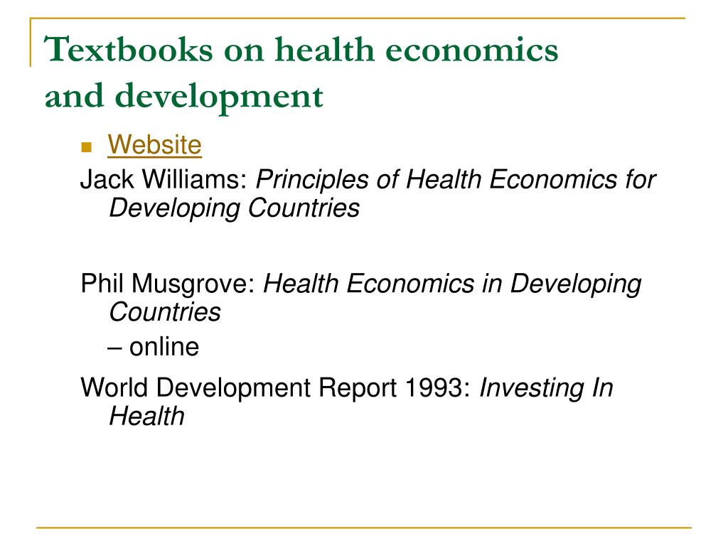 economics health thesis