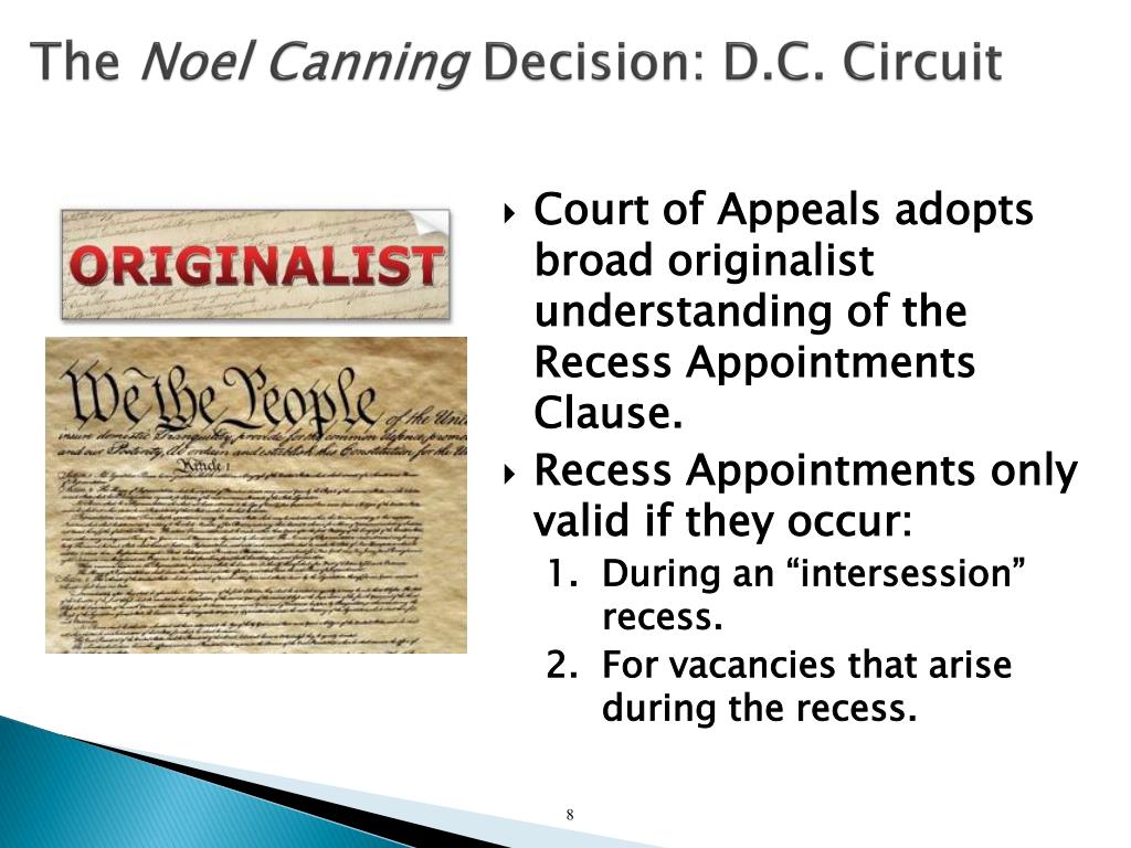 PPT - The Aftermath of Noel Canning —What Now? The Legal, Policy, and Practical Considerations 