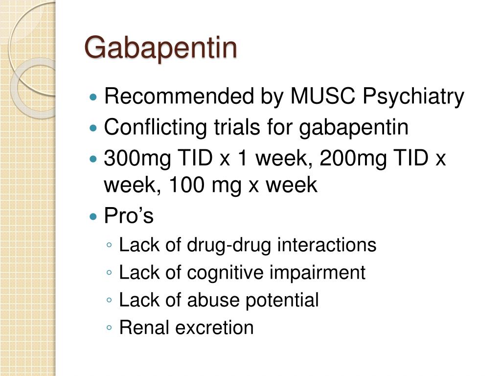 gabapentin taper instructions